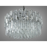 Заворожуюча підвісна кришталева люстра, 12 ламп, хром Diasha 830/600CH