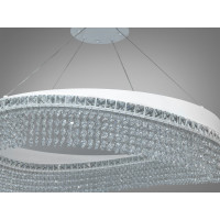 Підвісна люстра Diasha LED біла 100Вт 18м2 Diasha P7027/D800WH