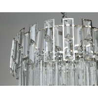 Представницька, підвісна кришталева люстра, 9 ламп, хром Diasha 830/500CH