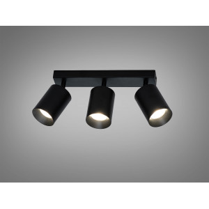 Накладний чорний циліндричний точковий світильник направленого світла Diasha PB-3