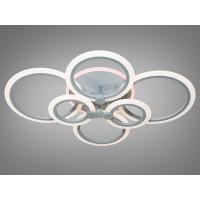 Стельова LED люстра з пультом, диммером та підсвічуванням, 105W, сіра Diasha A8022/6GRLED3colordimmer