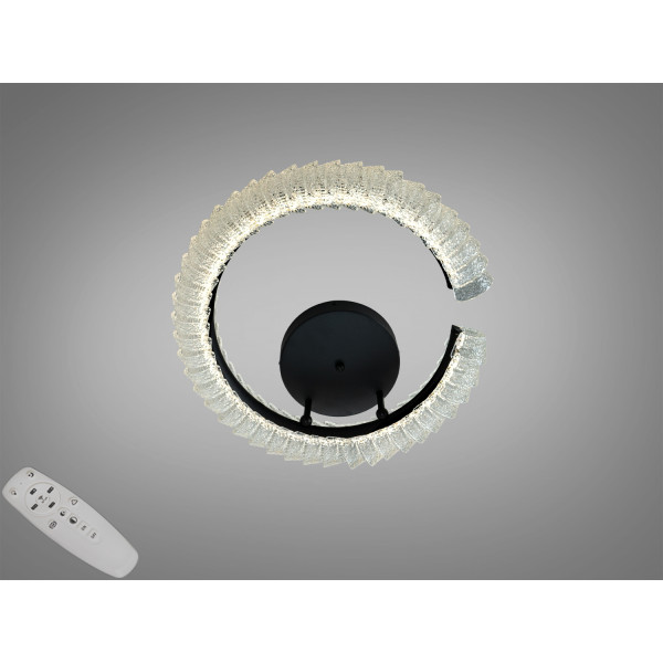 Стельова LED люстра чорна 50W пульт Diasha 2509/500BK
