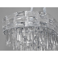 Унікальна новинка, кришталева люстра овальної форми на 12 ламп, хром Diasha 9085-900x350CH