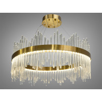 Приголомшлива кришталева люстра led на тросах підвісах, 140 Вт, бронза Diasha 839/600BR