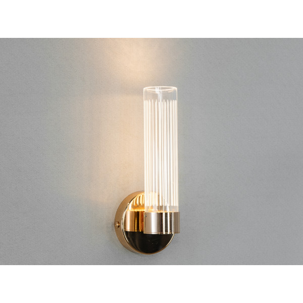 Гармонійне світлодіодне бра в спальню, колір золото, 8W Diasha Q2/1GD Гармонійне світлодіодне бра в спальню, колір золото, 8W Diasha Q2/1GD