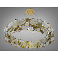 Люстра в зал современная подвесная Diasha 6190-G-L-WH