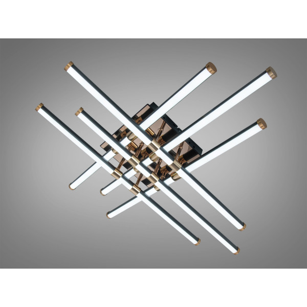 Стельова світлодіодна люстра MX7805 біла 75W три акрилові кільця Diasha SX8255/6BK