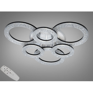 Стельова світлодіодна люстра з пультом, димером, підсвіткою, 110W Diasha 2203/3+3BKLED3colordimmer