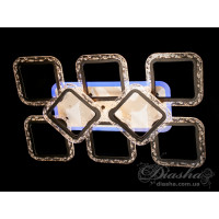Люстра потолочная светодиодная LED с пультом Diasha QX2517/6+2S BK LED 3color dimmer 