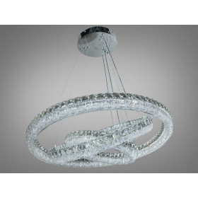 Люстра підвісна LED 3 кільця золото 270W з пультом Diasha MD6027/800+600+400HR