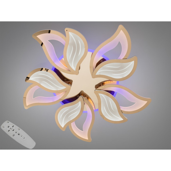 Стельова LED люстра Пелюстки чорна 130Вт димер Diasha 9033/5GLED3colordimmer