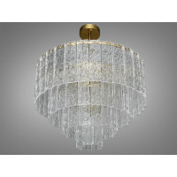 Дизайнерська підвісна люстра зі кришталевими елементами, 10 ламп, бронза Diasha 816/600BR