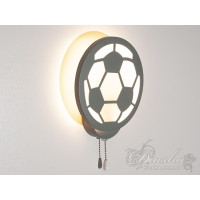 Стильний світлодіодний світильник футбольний м`яч, 17 Вт, сірий Diasha 8065/1GR
