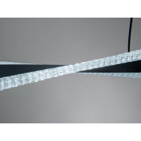 Лінійна світлодіодна люстра підвіс для ресторанів, 50W, сіра Diasha XH1004/1200BK