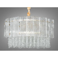 Дивовижна люстра підвісна зі скляними елементами, 11 ламп, золото Diasha 328-550GD