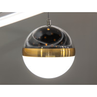 Повітряна підвісна Led люстра з додатковим підсвічуванням,140Вт, чорна Diasha 2328-800+600+400WH