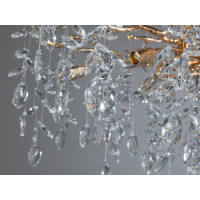 Підвісна люстра Глициния золото 10 ламп кришталь Diasha 608-760G