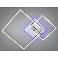 Світлодіодна стельова люстра чорна 120W чотири квадратні плафони Diasha 2549HRLED3colordimmer