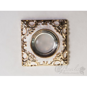 Чудовий, ефектний гіпсовий точковий світильник квадратної форми, золоті візерунки Diasha 3113FG