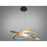 Дизайнерська світлодіодна люстра підвіс з пультом, 160 Вт, золото Diasha D2488-800+600G