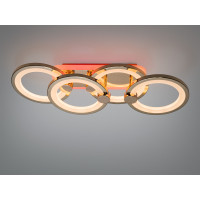 Стельова LED люстра Diasha 8022 золото 65W з підсвічуванням і пультом Diasha H8022/2+2GLED3colordimmer