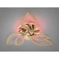 Світлодіодна стельова люстра 2455-3GLED3 золото пульт димер підсвітка 55 Вт Diasha 2455/3GLED3colordimmer