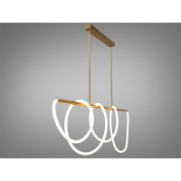 Підвісна силіконова світлодіодна люстра Шланг, 48W, бронза Diasha 9752-L1500GAB