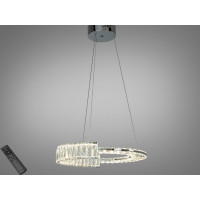 Світлодіодна люстра золото 103 Вт 2 кільця Diasha 561/500CH