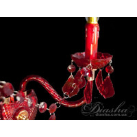 Недороге бра із кольорового акрилу в класичному стилі, дві лампи Diasha 1004/2R-G