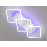 Біла LED люстра під стелю з пультом, підсвіткою та дімером, 75W Diasha A8160/2+1WHLED3colordimmer