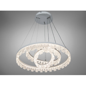 Світлодіодна люстра Diasha біла 3 кільця 105 Вт Diasha MD78201/600+400+200WH