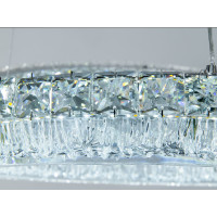 Кришталева світлодіодна люстра-підвіс, 60W Diasha MD6027/600+400HR