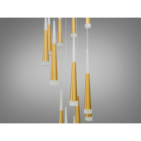 Люстра светодиодная каскадная для холла 60W  Diasha 3002-15SV