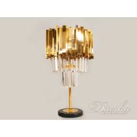 Настольная лампа светильник с абажуром из хрусталя Diasha 901-T-G