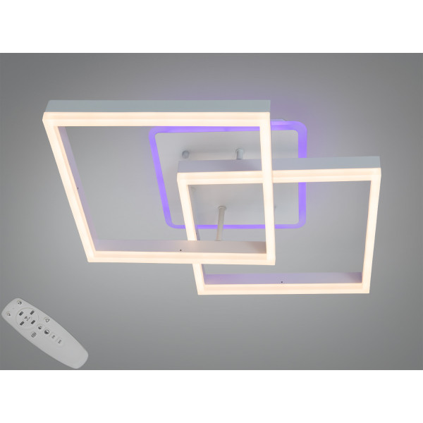 Стельова LED люстра біла 64W пульт димер 3 кольори Diasha 2546WHLED3colordimmer