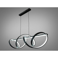 Сучасна підвісна світлодіодна лінійна люстра над столом, 84W, чорна Diasha 2263-120BK