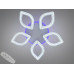 Стельова LED люстра біла 52W пульт димер 5 пелюсток Diasha S2599/5WHLED3colordimmer