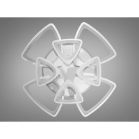 Люстра в зал светодиодная с пультом управления 190W Diasha 8118/4+4LED3colordimmer