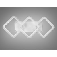 Біла LED люстра під стелю з пультом, підсвіткою та дімером, 75W Diasha A8160/2+1WHLED3colordimmer