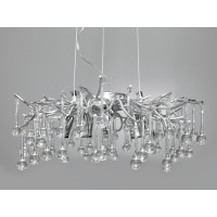 Люстра Diasha Серія Гліцинія хром кришталева 6 ламп Diasha 607-450CH