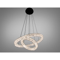 Підвісна люстра LED три кільця золото 125 Вт Diasha 1712/500+300ABK