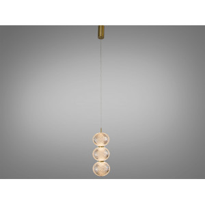 Світлодіодна люстра підвіс золото 8 Вт 4100K Diasha D221205-3