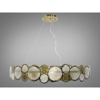 Люстра в зал современная подвесная Diasha 6190-G-L-WH