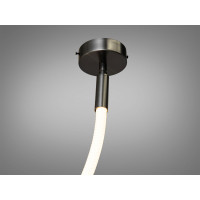 Сучасна підвісна світлодіодна люстра Шланг, 22W, чорний хром Diasha 9610-2000BHR