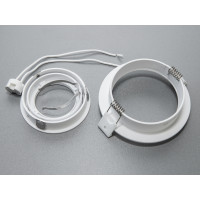 Врізний, поворотний точковий алюмінієвий світильник, білий Diasha PMR-201-R-WH