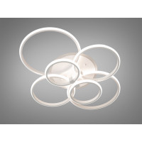 Стельова LED люстра Diasha чорна 80W 4 кільця Diasha 2526/6WHLED3colordimmer