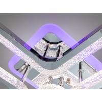 Стельова люстра LED чорна 85W 5 модулів 2+2 диммер Diasha A8170/2+2HRLED3colordimmer