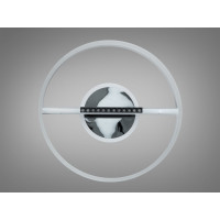 Люстра стельова LED Diasha біло чорна 48W пульт Diasha 2533WH+BKdimmer