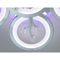Люстра стельова LED Diasha хром 90Вт з пультом Diasha 8135/5+1HRLED3colordimmer