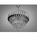 Підвісна кришталева люстра Diasha серія 1013 хром чорний 9 ламп E14 Diasha 9001-550CH+PB